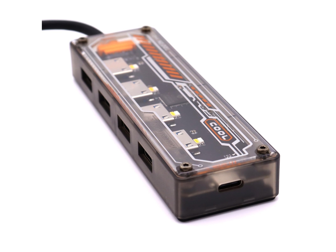 Hub Usb-c 4 Em 1 Com 4 Portas Usb-a E Porta Usb-c Para Alimentação