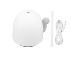 Umidificador Mini 450ml Usb com Luz Ambiente Led, Portátil, Formato de Cauda Móvel Branco