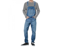 2026 calças Jeans para Homem Macacos Denim Overall de Trabalho Gre S Azul Escuro