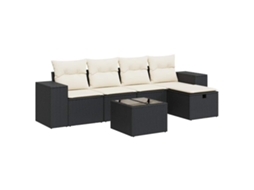 Garden Sofa Set, Garden Sofa Sets Vidaxl Preto Rattan / Vime (n/a)