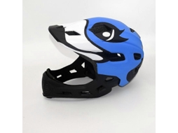 Capacete Infantil Removível com Rosto Inteiro: Capacete de Segurança para Ciclismo, Skate e Patins Equipamento Esportivo Infantil Azul TAISHENGDA