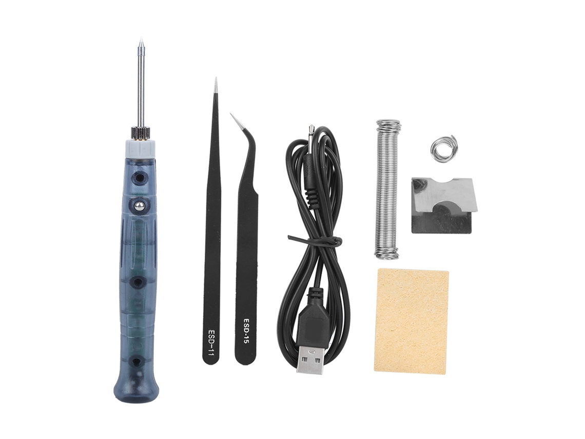 Mini Kit de Ferro de Soldar USB Portátil (para Soldagem E Reparo Elétrico)