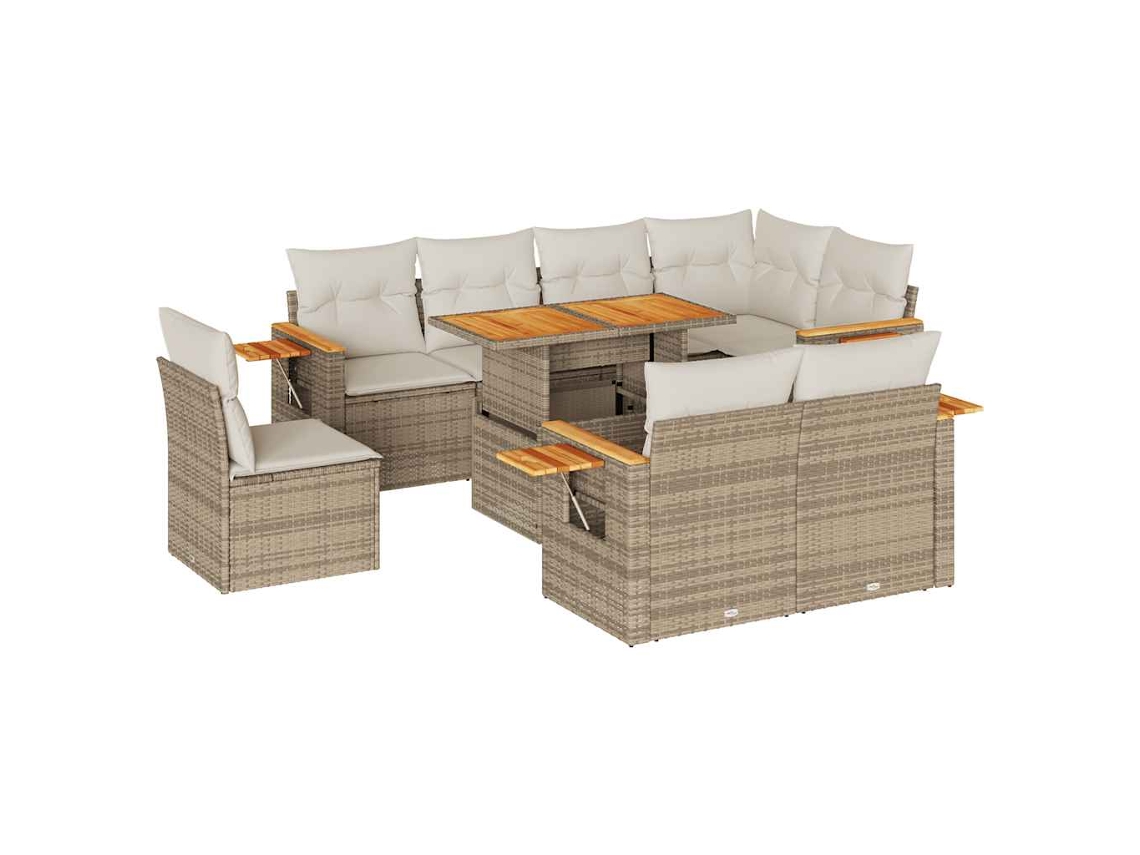 Garden Sofa Set, Garden Sofa Sets Vidaxl Bege Rattan / Vime (n/a)