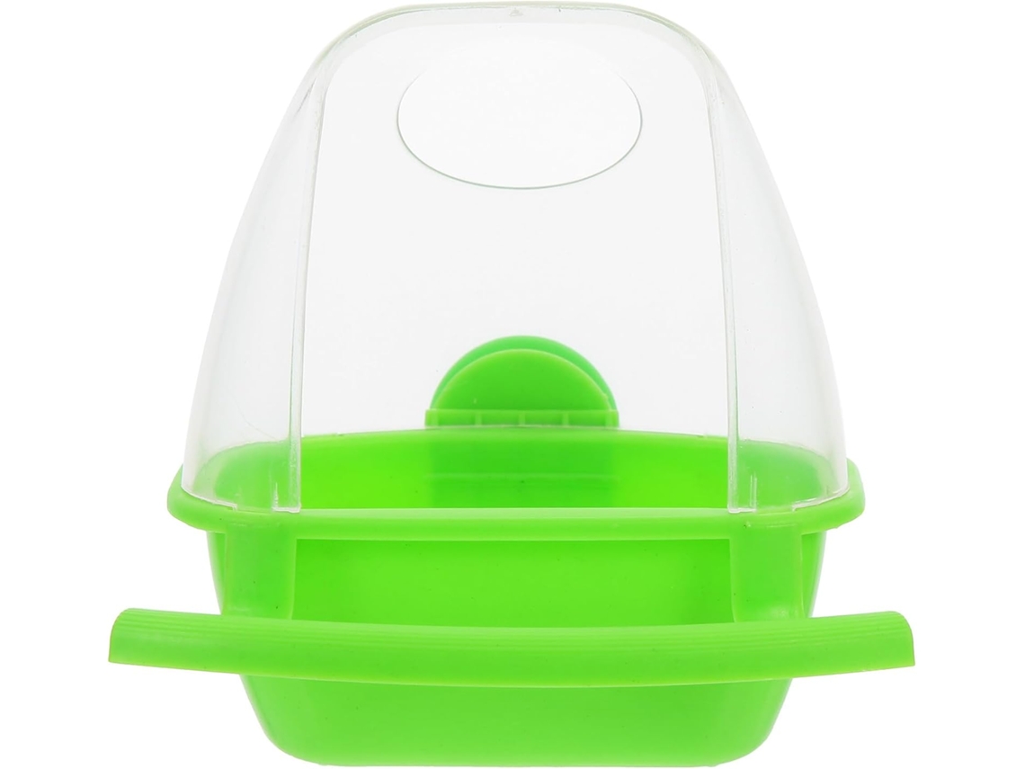 Comedouro Suspenso para Pássaros, À Prova de Respingos, Feito de Plástico Verde, para Gaiolas de Pássaros, para Pombos CHABERLU
