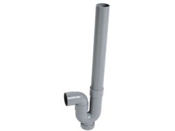 Sifão Para Máquina De Lavar Roupa Em Pvc Wirquin Sp5001 Saída Horizontal Cinzento