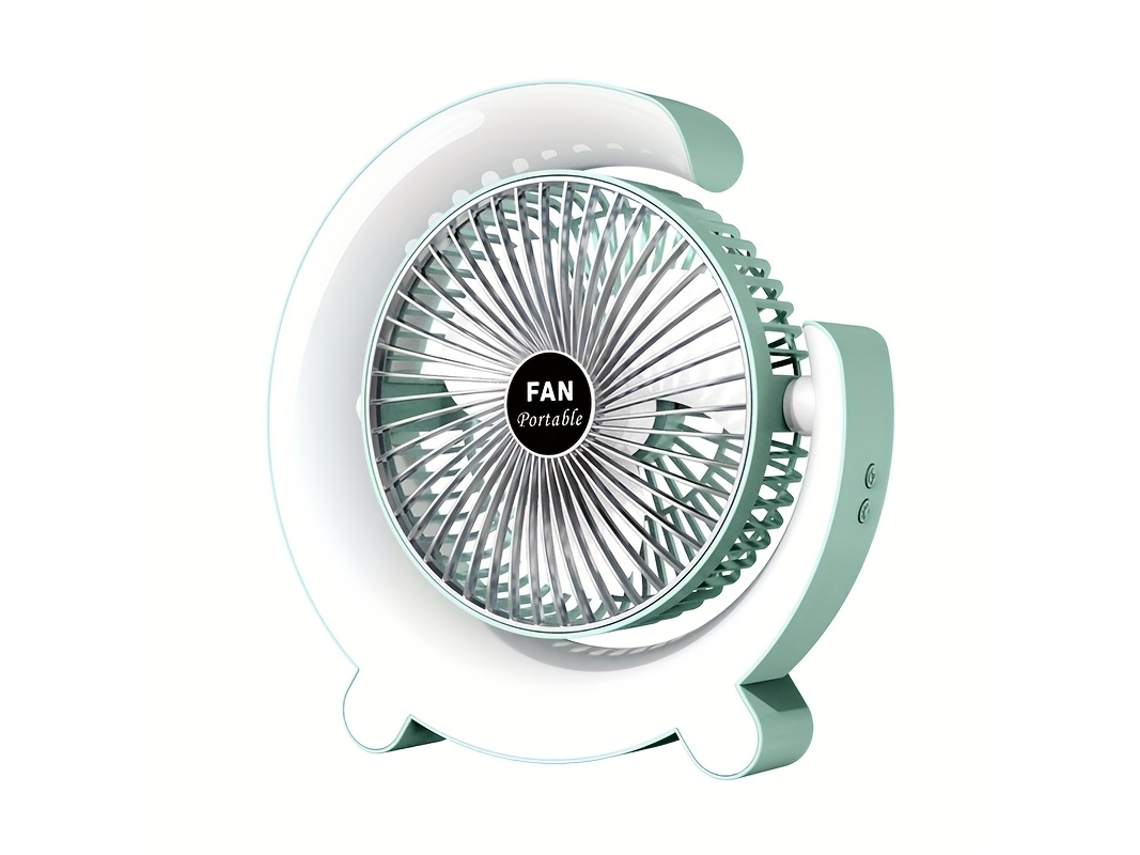 Ventilador de Mesa Usb com Iluminação Led, Leve Silencioso, Ajustável em Três Velocidades, Uso Simples, Material Resistente STELASPLEN