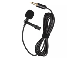 Micro Gravata Jack 3.5Mm Cabo Omnidireccional Comprimento 3 Metros PULUZ (Preto)
