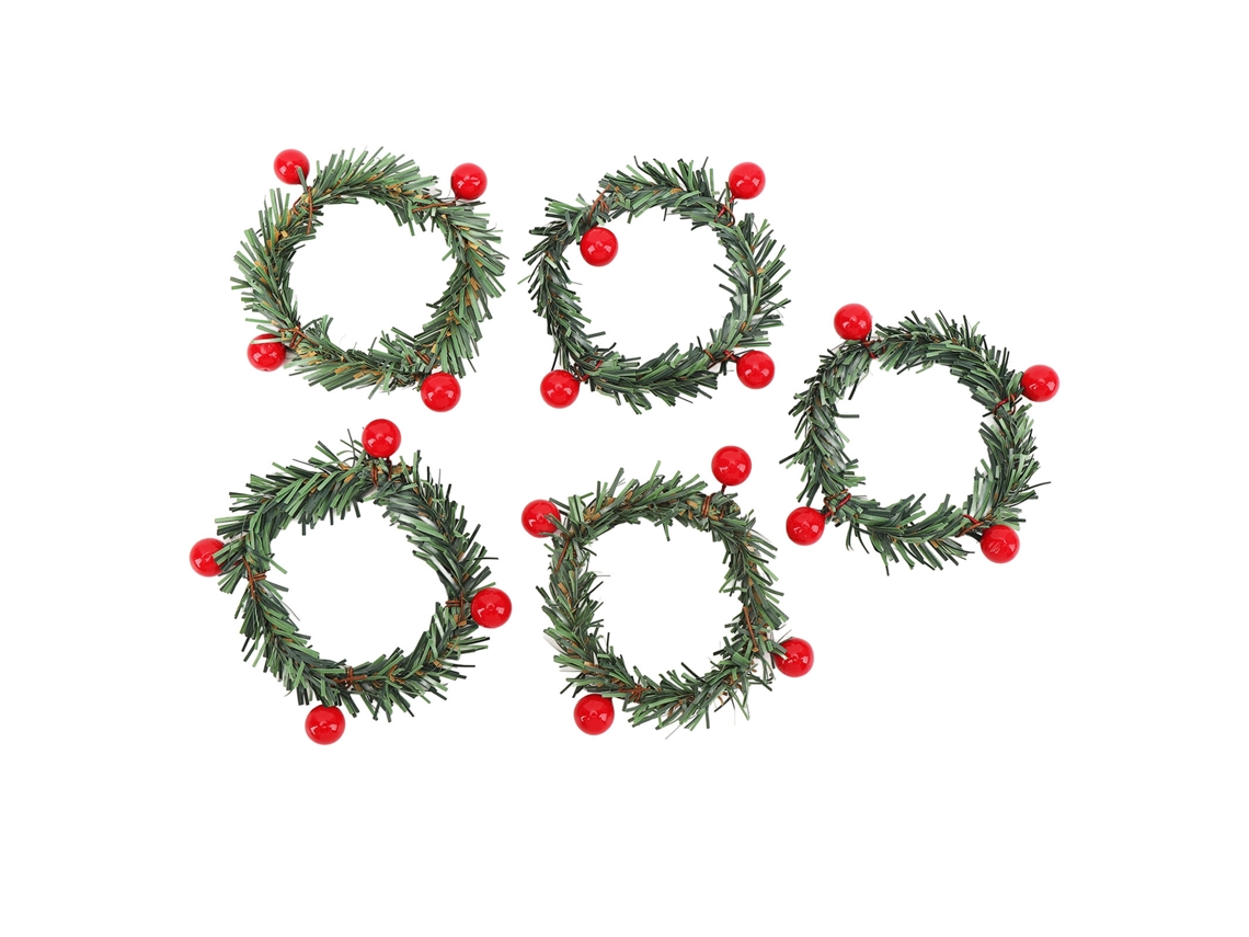 Anéis De Velas Natal Decoração Mesa Bulk 12 Unidades