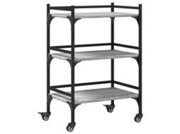 Kitchen Trolley, Kitchen Trolleys Vidaxl Cinzeto Madeira Processada (n/a)