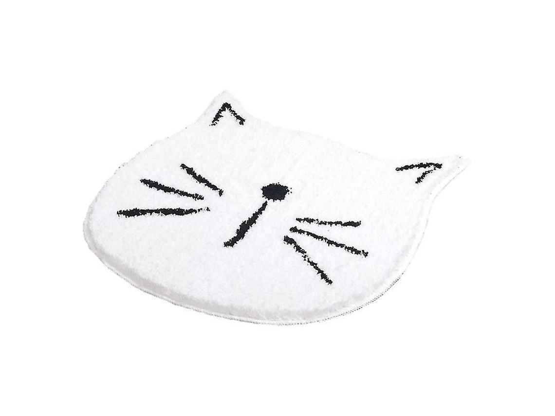 Tapete De Sala De Estar Com Gato Cartoon Anti-derrame Absorvente Para Banheiro Quarto 60x60cm
