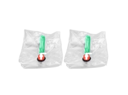 Conjunto de 2 Baldes Água Dobráveis 20l em Pvc Transparente com Torneira para Camping e Trilhas CHABERLU