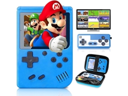 Console Portátil Retrô com 400 Títulos Clássicos, Tela de 3 Polegadas, Azul AQUAFORGE