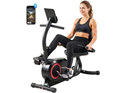 Bicicleta Ergométrica Reclinada Doméstica, 8 Níveis Resistência Magnética, Freio Magnético, Lcd, Sensor Pulso, App e Tiras para Pés. VERIDIA CUOM