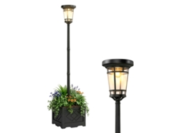 Lanterna Solar C/vaso 195cm 2 Modos C/sensor Ip44
