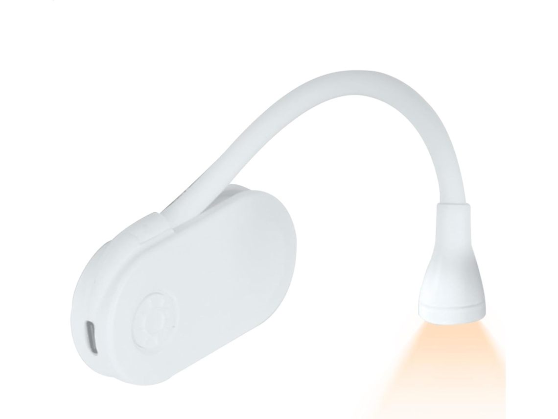 Luminária De Leitura Com Clipe, Pequena Luminária De Livro Com Clipe Cor Da Luz Led Variável, 3 Configurações De