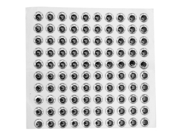 Olhos de Isca de Pesca 3d 9mm Prata 100un