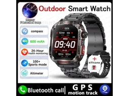 Relógio Inteligente HT29 com Detector de Notas LED, Altímetro Barométrico, Chamadas Bluetooth para Atividades Esportivas e Cor Amarelo Terra YUNZII