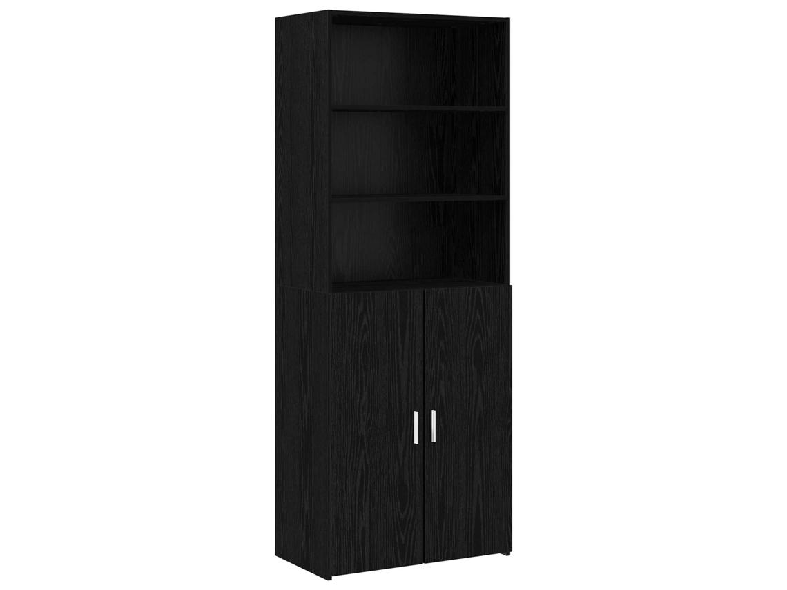Vidaxl Buffê Carvalho Preto 70 X 42,5 X 185 Cm Derivados De Madeira