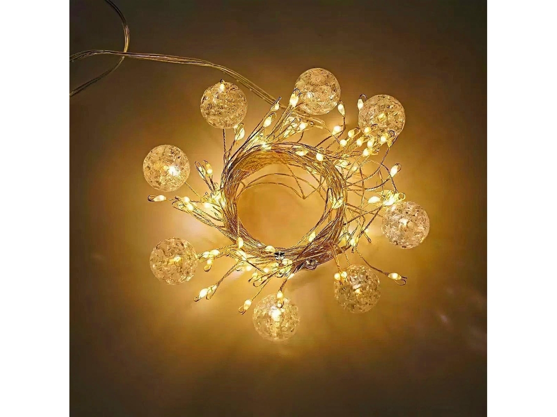 Cordão De Luzes Crepe 1,5 M Com 50 Leds, 8 Modos Iluminação E