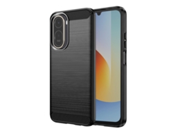 Capa Para Redmi A7 Pro Em Silicone Efeito Carbono Textura Escovada