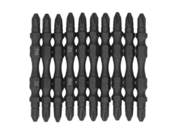 Kit de 10 Pontas de Parafusadeira Duas Extremidades Magnéticas Ph2 Hex 1/4 Polegada | S/MARCA