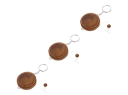 Conjunto De 3 Mini Fitas Métricas De Couro Para Medições Corporais