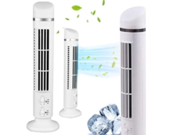 Ventilador De Mesa Tipo Torre Sem Pás, 38 Cm, Branco