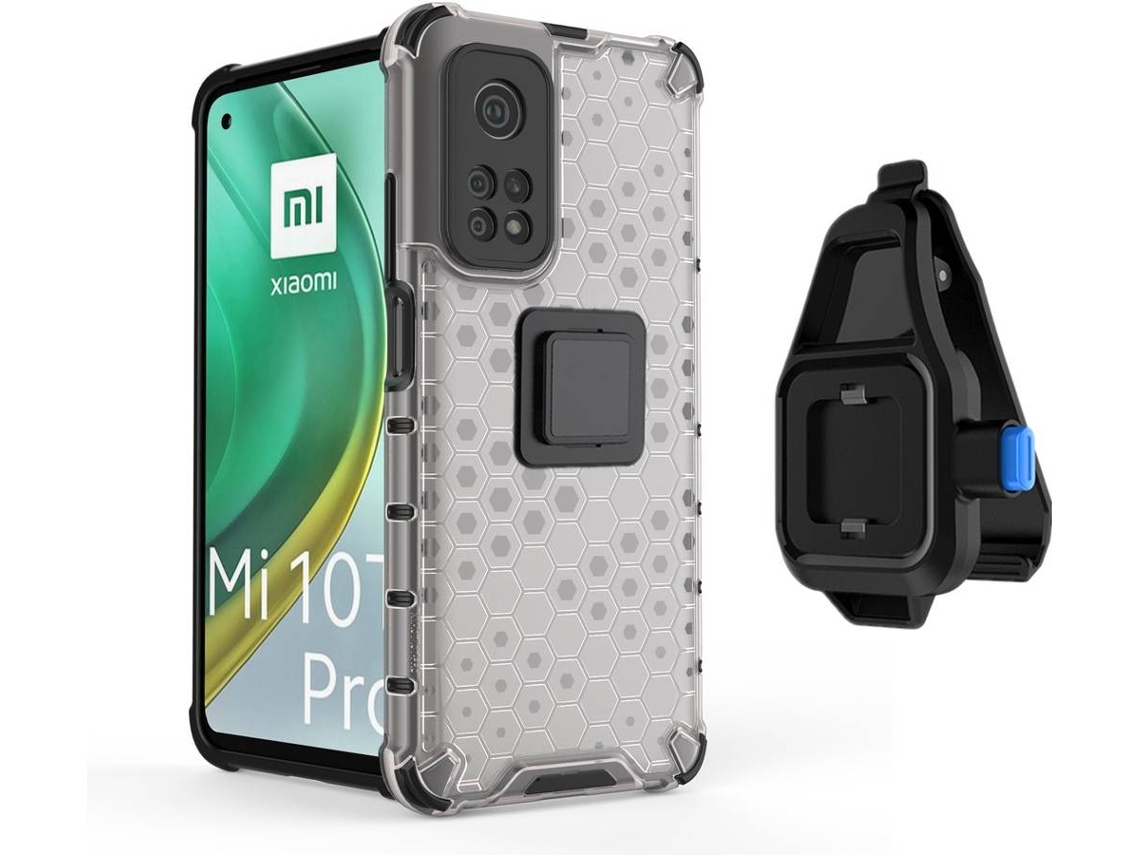 Capa com Clip para Xiaomi Mi 10T Pro PHONESHIELD 4x1 Honeycomb Cinzento