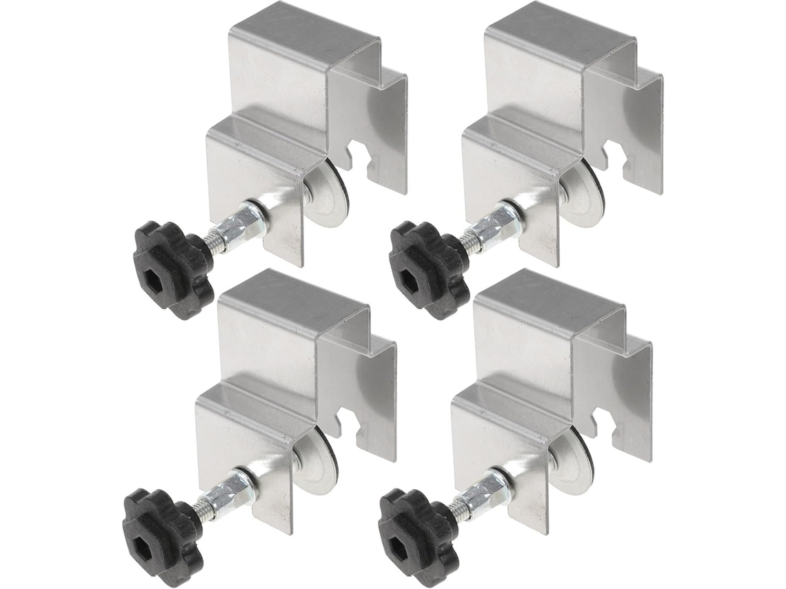 Conjunto De 4 Grampos Fixação Para Gavetas Cozinha, Em Aço Inoxidável, Fáceis De Usar E Montar