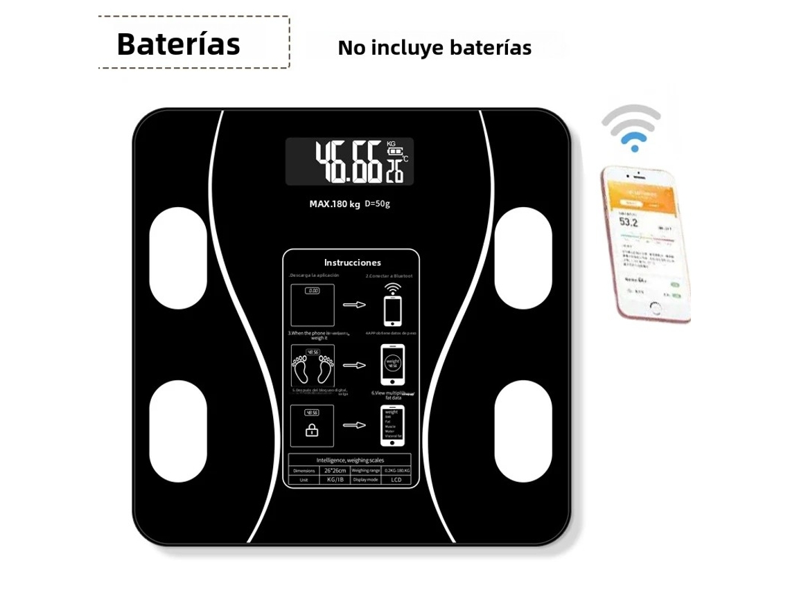 Balança Digital para Banheiro de Vidro Temperado MDUG