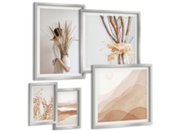 Conjunto De Pinturas Boho Estiloso Plantas Paisagens Espelharte (5 Peças)
