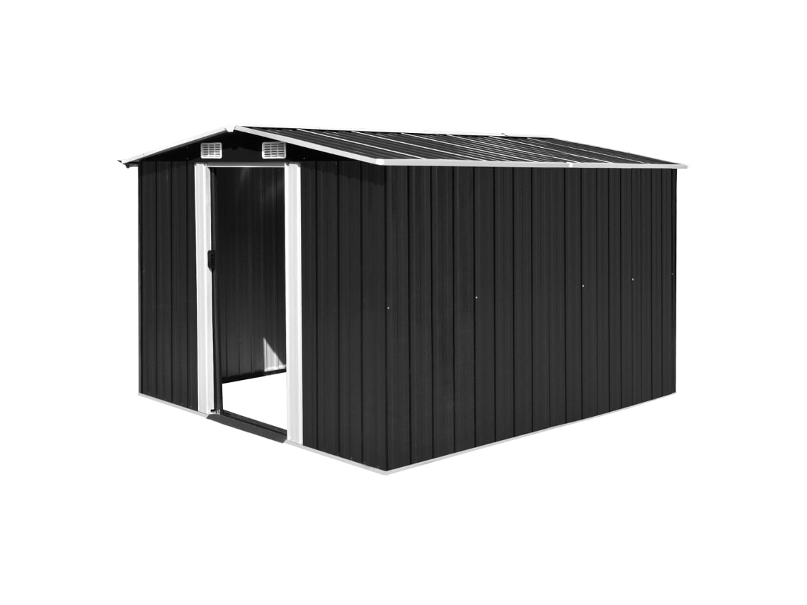 Abrigo VIDAXL Black Aço (257x298x178 cm)