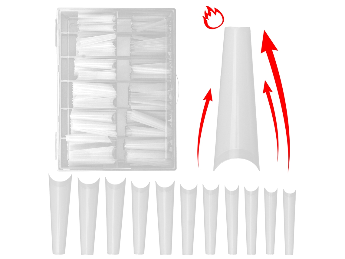 240 Unhas Artificiais Extra Longas French Tips Para Manicure Diy Salão Natural