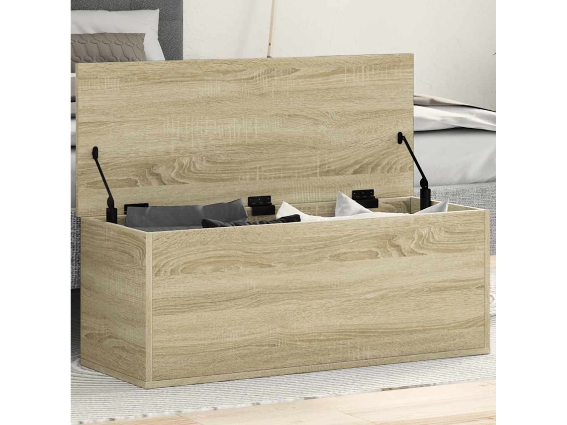 Vidaxl Caixa De Arrumação 90x35x35 Cm Deriv. Madeira Carvalho Sonoma