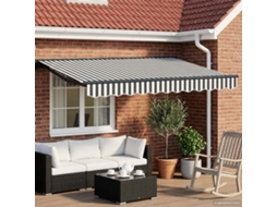Vidaxl Estrutura De Toldo Manual Com Leds Antracite E Branco 3,5 X 2 M
