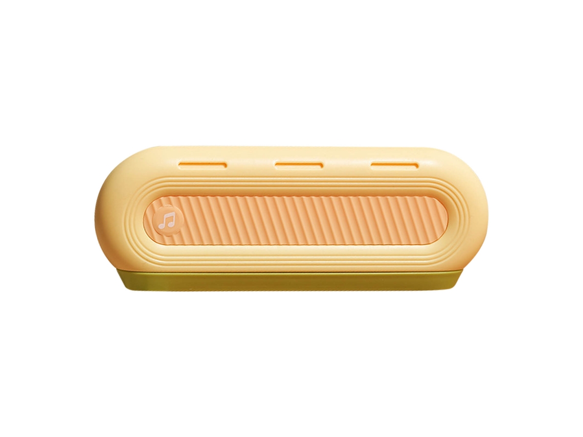Primerox harmônica Infantil 16 Buracos Tom C Silicone Lavável Segura para Crianças Amarela