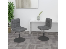 Vidaxl Cadeiras De Jantar Giratórias 2 Pcs Veludo Cinzento-escuro