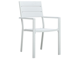 Maison Exclusive - Cadeiras Jardim 4 Pcs Pead Aspeto Madeira Branco