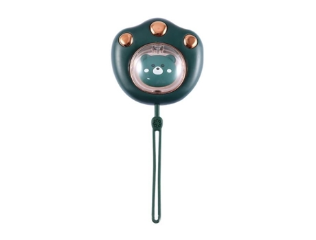 Aquecedor Elétrico Recarregável de Mão Usb Cor Verde 2400Mah Mini Formato de Garra de Gato em AIHONTAI