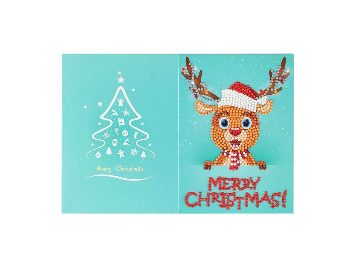 Cartão De Natal Com Pintura De Strass Diy Hk007