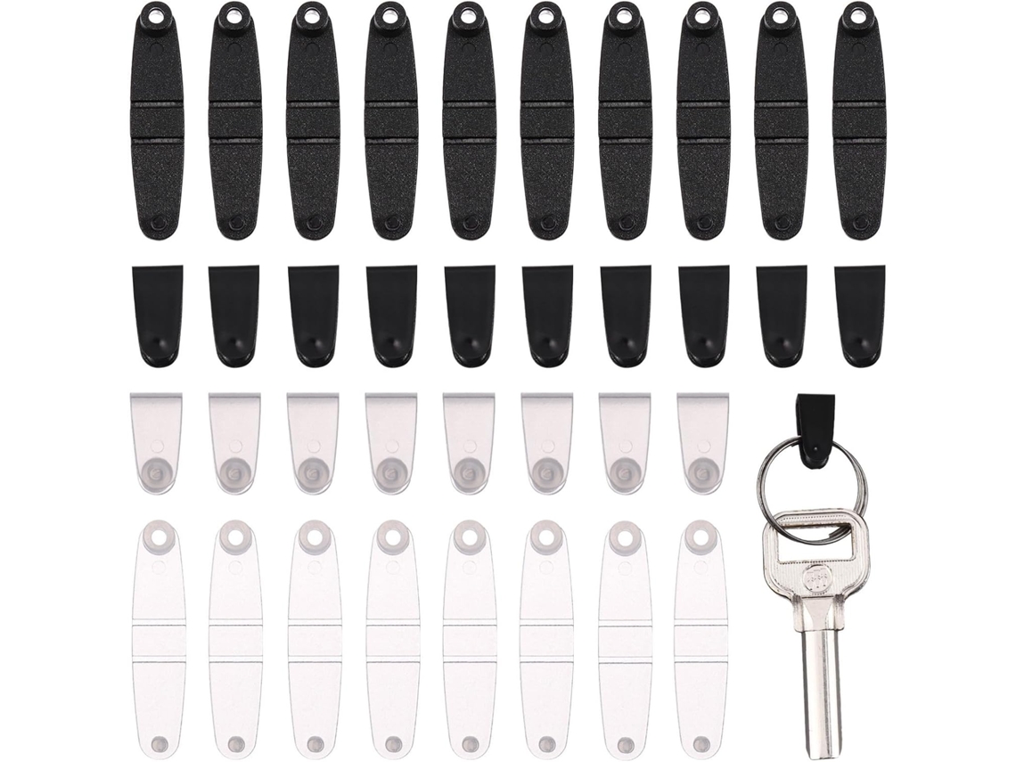 100 Clipes de Plástico Transparentes para Cartões de Identificação e Mochilas, Fáceis de Remover e Amplamente Utilizados