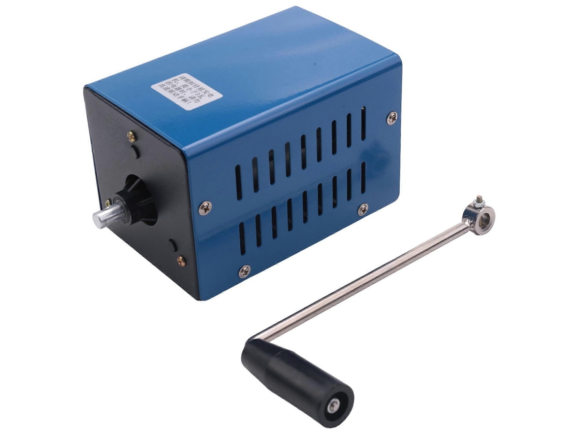Carregador de emergência AQUAFORGE com dínamo, usb manual, ideal para sobrevivência