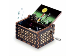 Caixa de Música Manual com Manivela e Gravação a Laser para Véspera de Natal, Mini Clássica em Madeira, Presente Retrô, Aniversário, Dia AQUAFORGE
