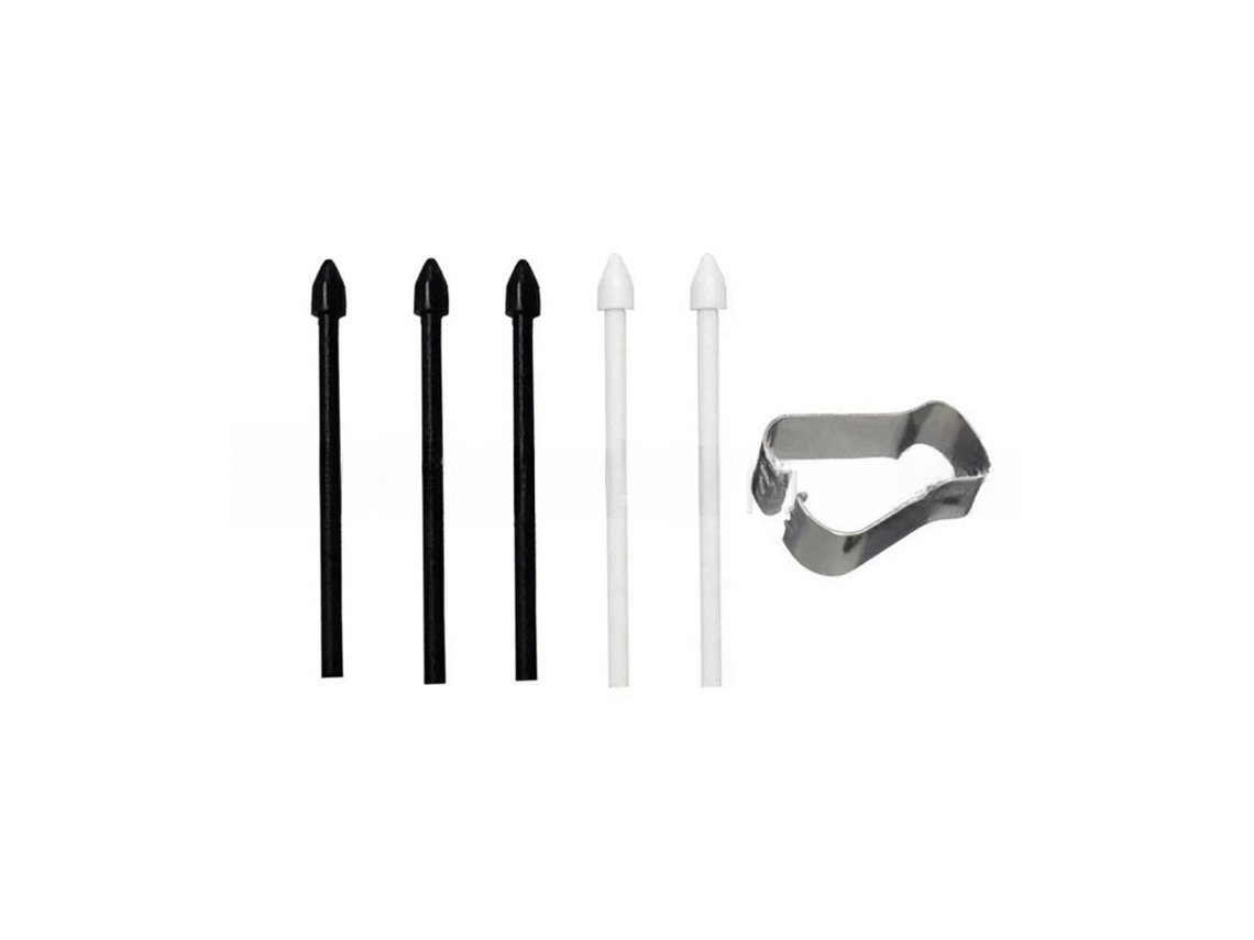 Pontas De Reposição Caneta Stylus Para Samsung Galaxy Note 10/note10 Plus/note 20/note 20 Ultra, Com Removedor (5 Pcs - Preto, Branco) Spqment