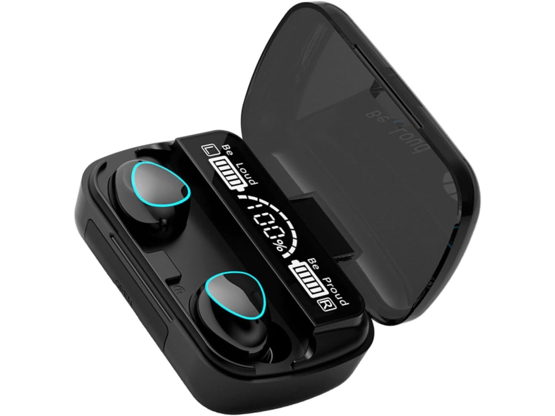 Fones De Sem Fio M10 Tws Com Usb, À Prova Toque Para E Na Cor Preta