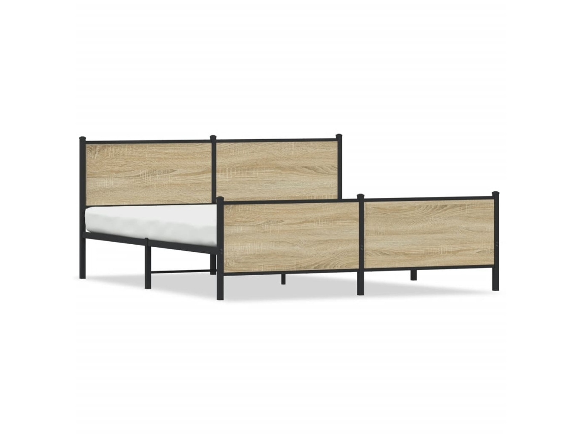 Bed Frame, Bed Frames Vidaxl Marrom Aço (193 X 203 Cm)