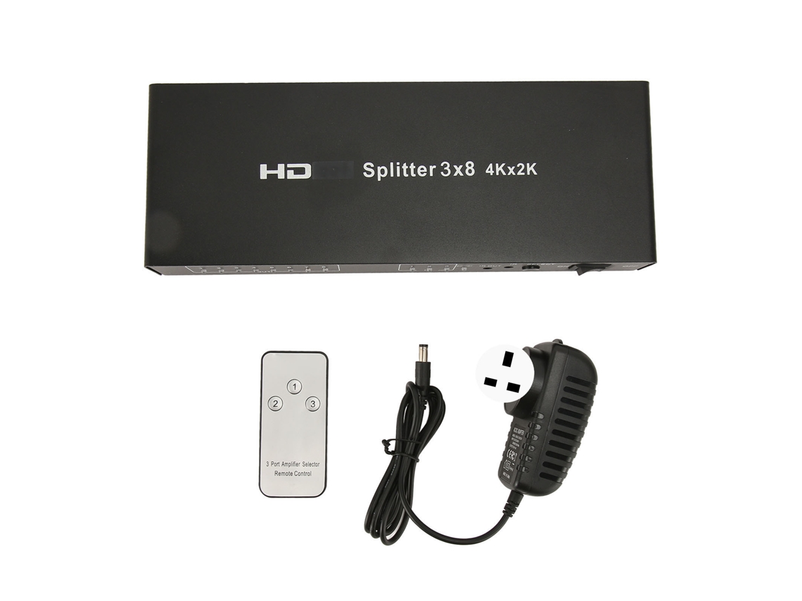 Divisor Hdmi LAXISCREED 3 Entradas 8 Saídas 4k 60hz