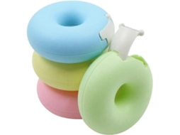 Dispensador de Fita Adesiva Mini Cortador de Fita Adesiva em Formato de Rosquinha, Ideal para Artesanato Escolar, Escritório, Casa e Adesivos D GOKOCO