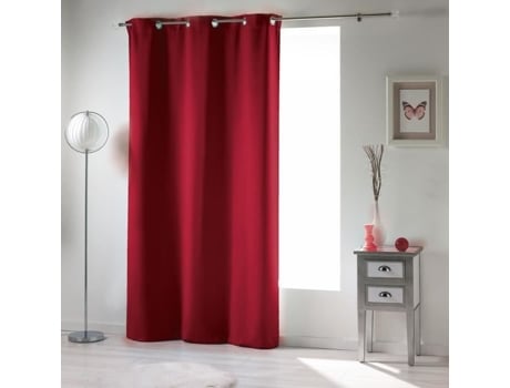 Cortina Blackout com Ilhós 140X240 Occult Carmin DOUCEUR D'INTERIEUR