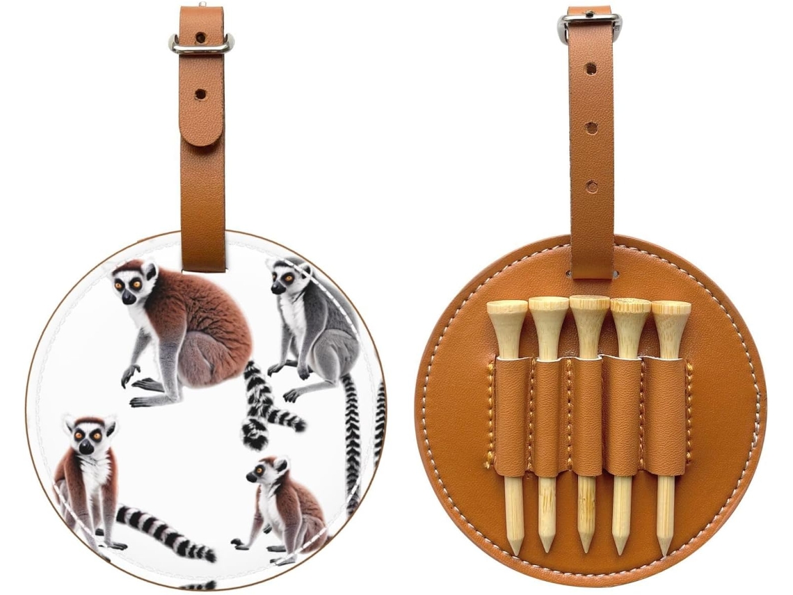 Bolsa para Guardar Tees de Golfe Clever Lemur, Preta Fácil de Transportar e Mais Eficiente para Jogar Golfe.